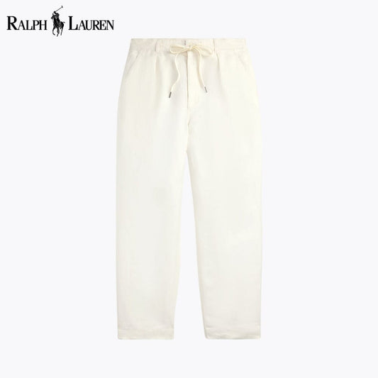 RL Lateef Relaxed Fit Pleated Linen Pant
